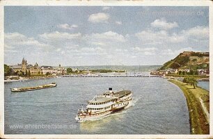 Postkarte-Schifffahrt-Schiffbrücke