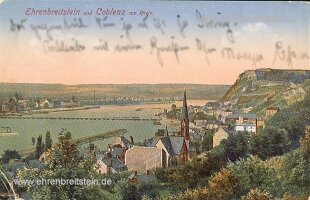 Postkarte1917-Rhein-mit-Schiffbrücke